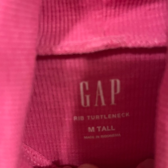 Medium Tall GAP Pink Turtleneck Long Sleeve Top - Picture 5 of 6